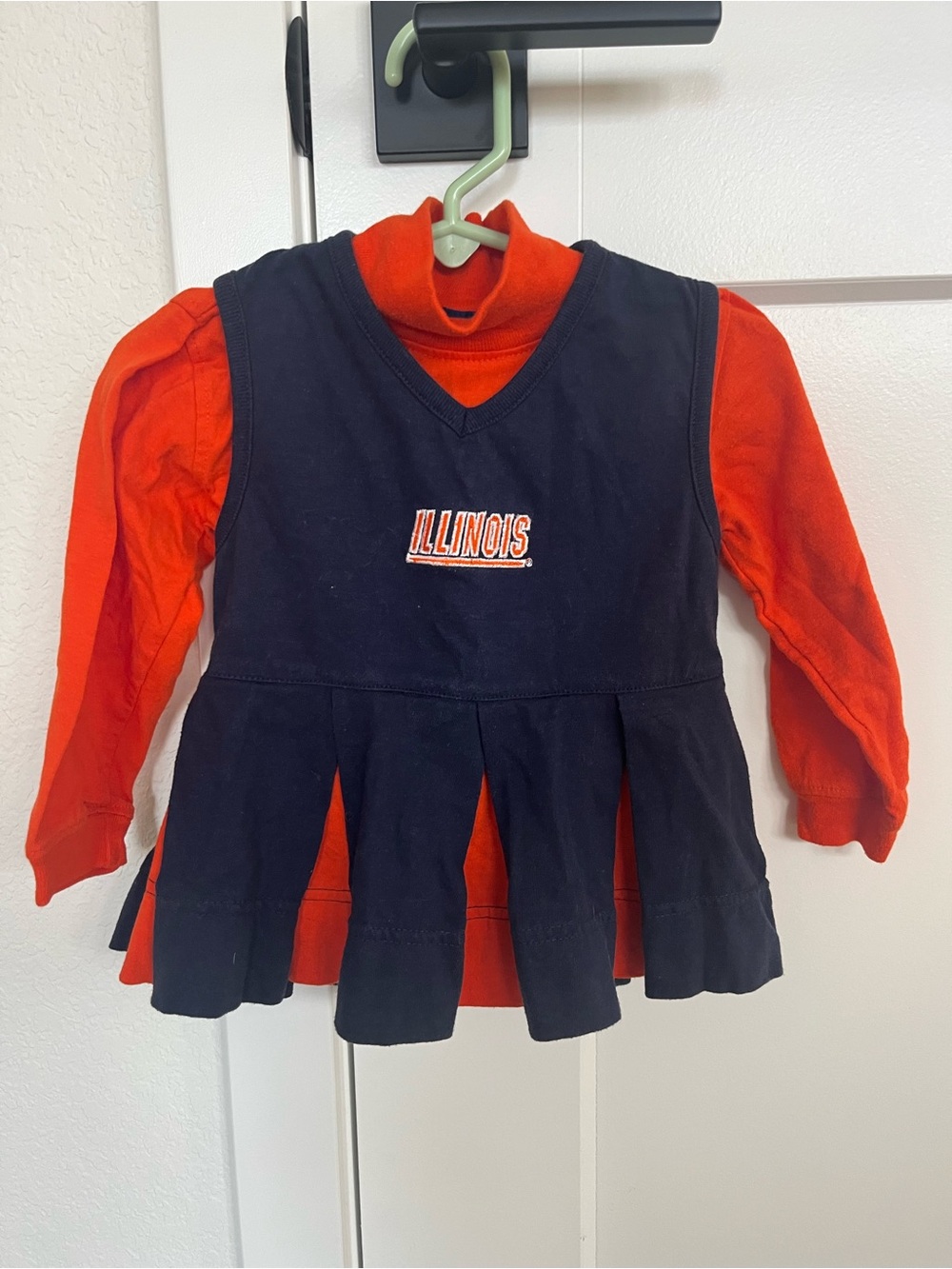 University of Illinois Fighting Illini Cheerleader Outfit Size 12 Months